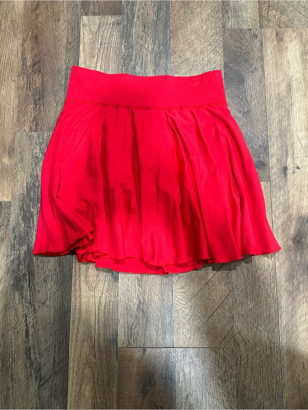 Bright Red tennis Skirt with attached shorts